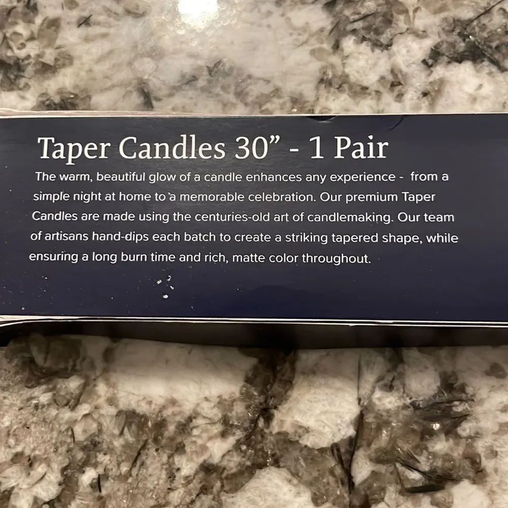 Anthropologie Terrain 30” Taper Candles Ivory New in Box